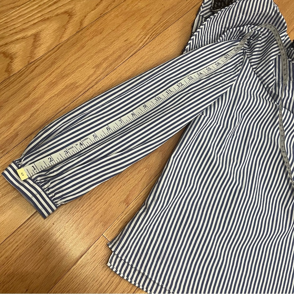 Veronica Beard Isla Striped One Shoulder Blouse - Picture 10 of 11